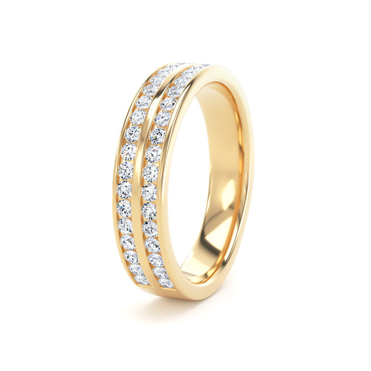 4MM Width Band Round Brilliant Cut - Double Row Channel (DRC)