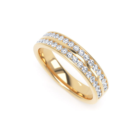 4MM Width Band Round Brilliant Cut - Double Row Channel (DRC)