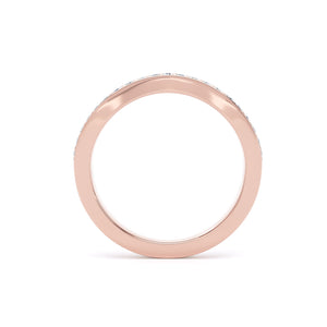 Round Brilliant & Baguette Cut - Entwined Double Row (BBE)