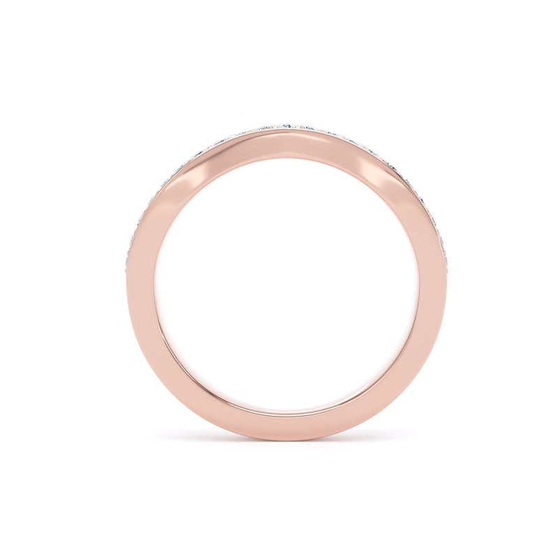Round Brilliant & Baguette Cut - Entwined Double Row (BBE)