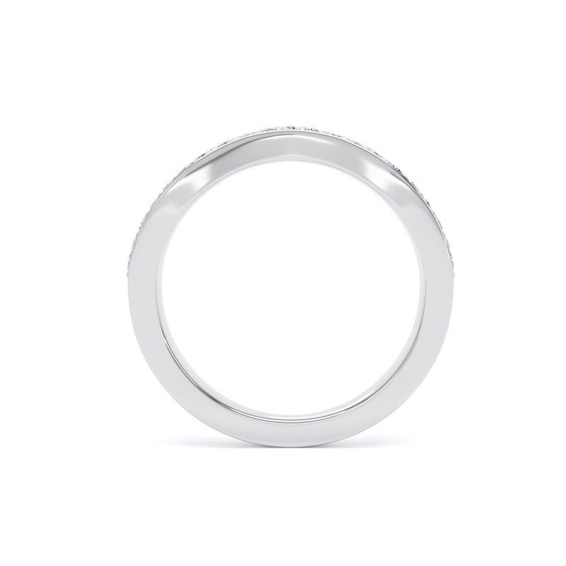 Round Brilliant & Baguette Cut - Entwined Double Row (BBE)