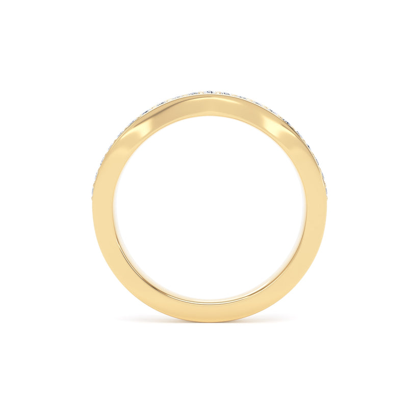 Round Brilliant & Baguette Cut - Entwined Double Row (BBE)