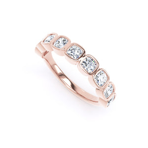 Cushion Cut - Bezel Set Multistone Band (BZC)