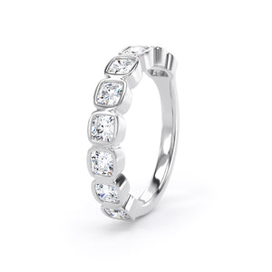 Cushion Cut - Bezel Set Multistone Band (BZC)