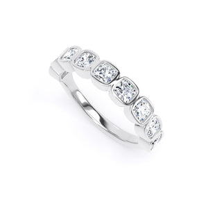 Cushion Cut - Bezel Set Multistone Band (BZC)