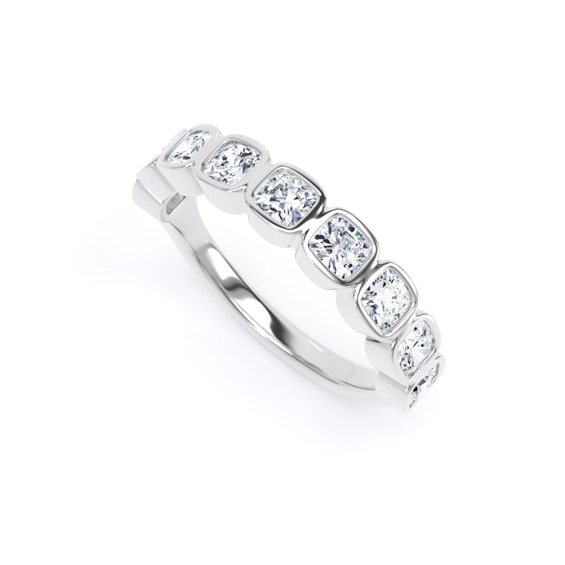 Cushion Cut - Bezel Set Multistone Band (BZC)