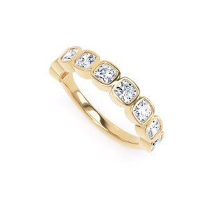 Cushion Cut - Bezel Set Multistone Band (BZC)