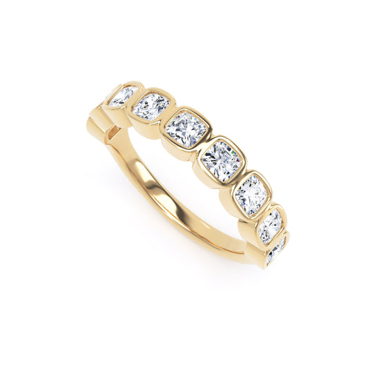Cushion Cut - Bezel Set Multistone Band (BZC)