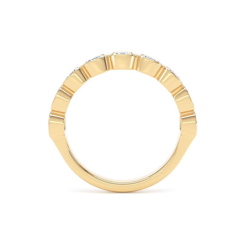 Cushion Cut - Bezel Set Multistone Band (BZC)