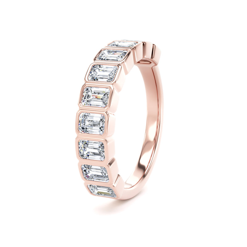 Emerald Cut - Bezel Set Multistone Band (BZE)