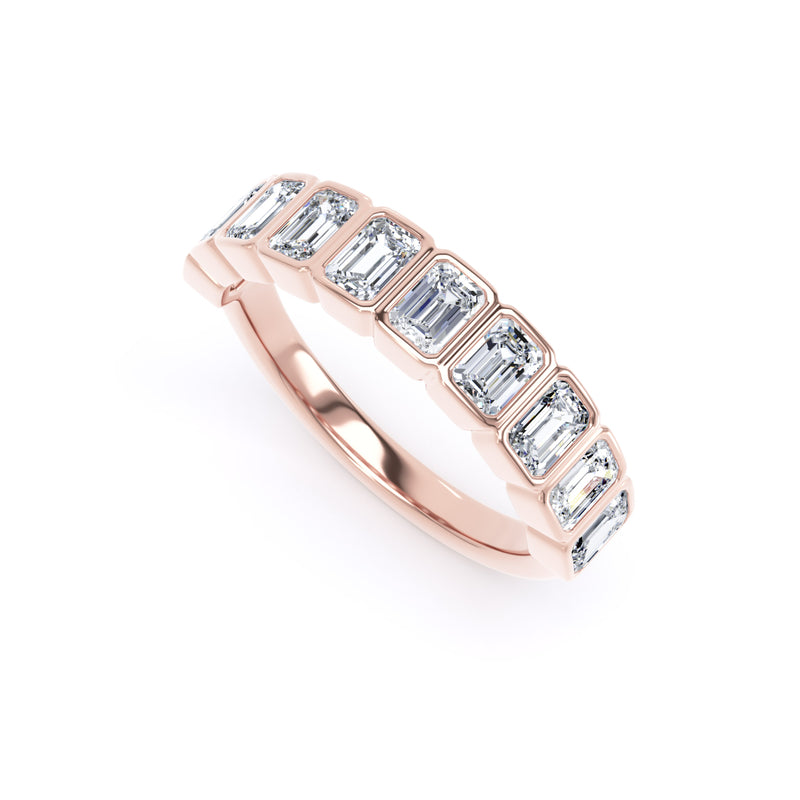Emerald Cut - Bezel Set Multistone Band (BZE)