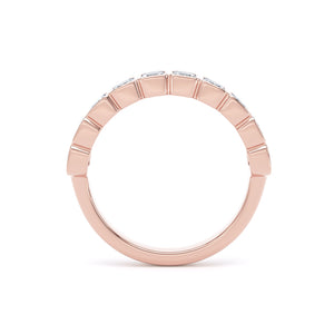 Emerald Cut - Bezel Set Multistone Band (BZE)