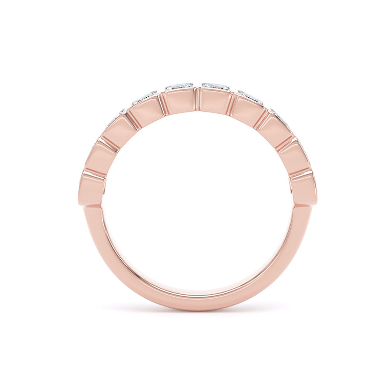 Emerald Cut - Bezel Set Multistone Band (BZE)
