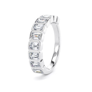 Emerald Cut - Bezel Set Multistone Band (BZE)