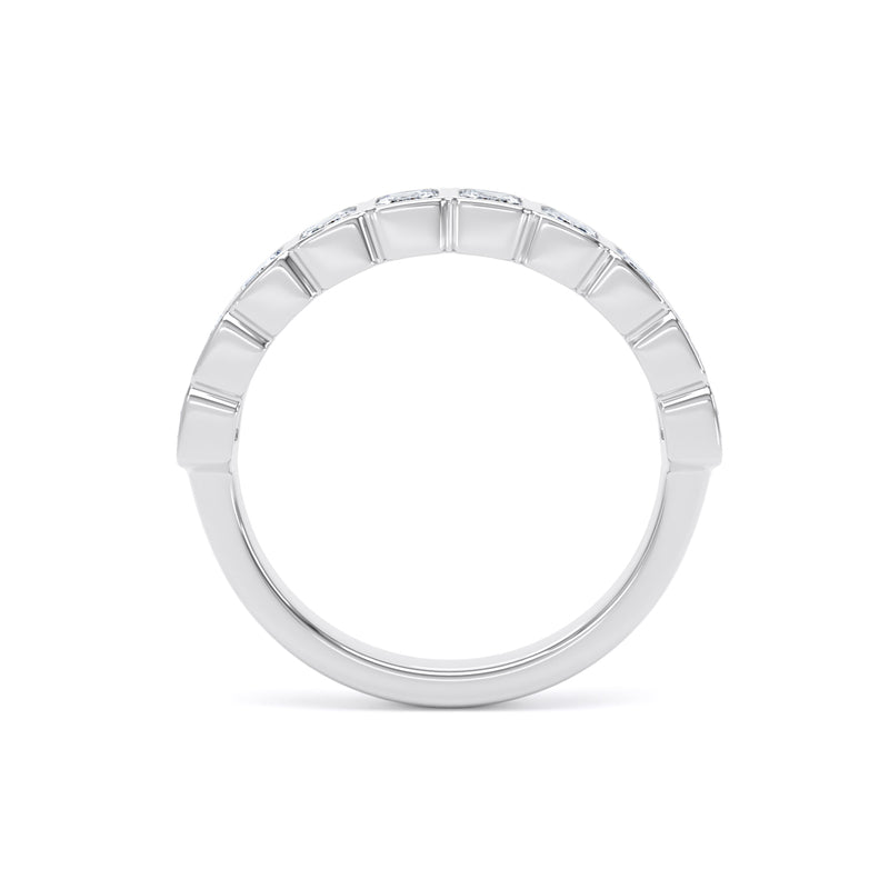 Emerald Cut - Bezel Set Multistone Band (BZE)