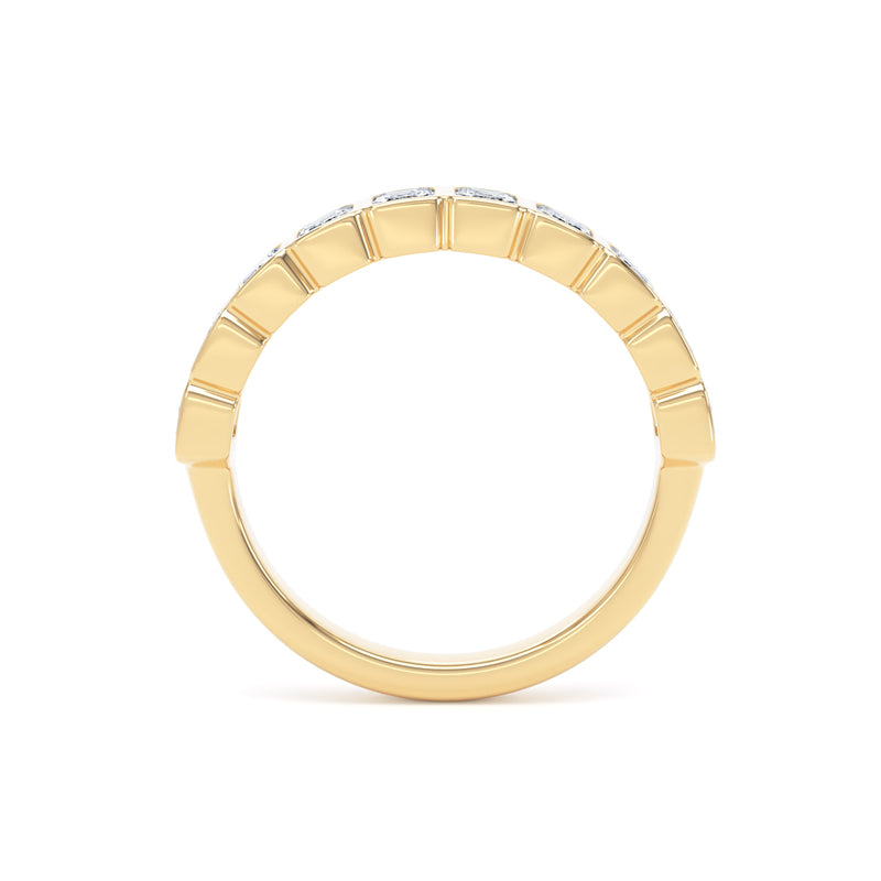 Emerald Cut - Bezel Set Multistone Band (BZE)
