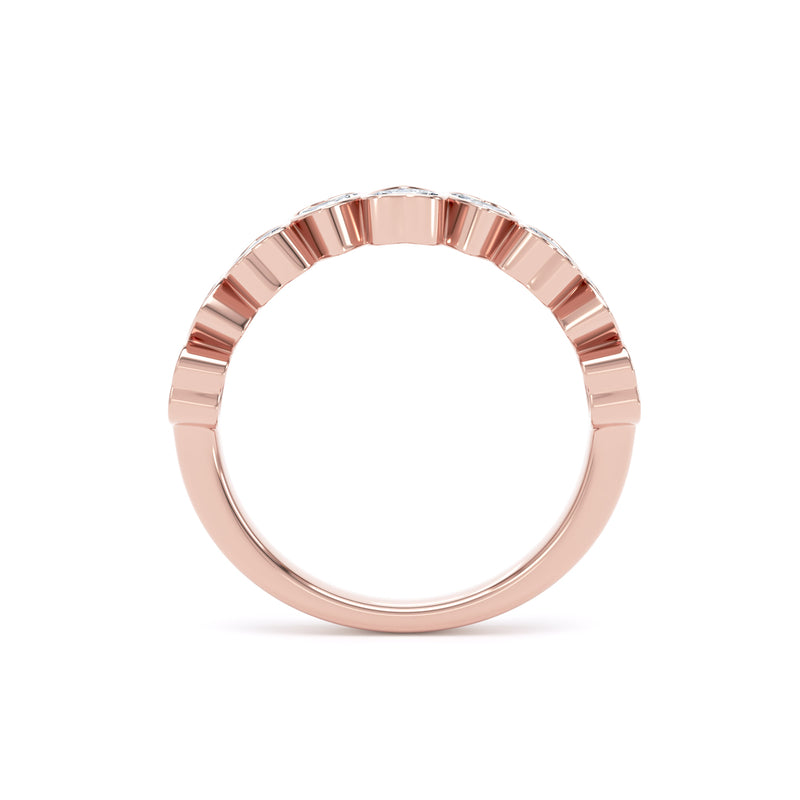 Heart Cut - Bezel Set Multistone Band (BZH)