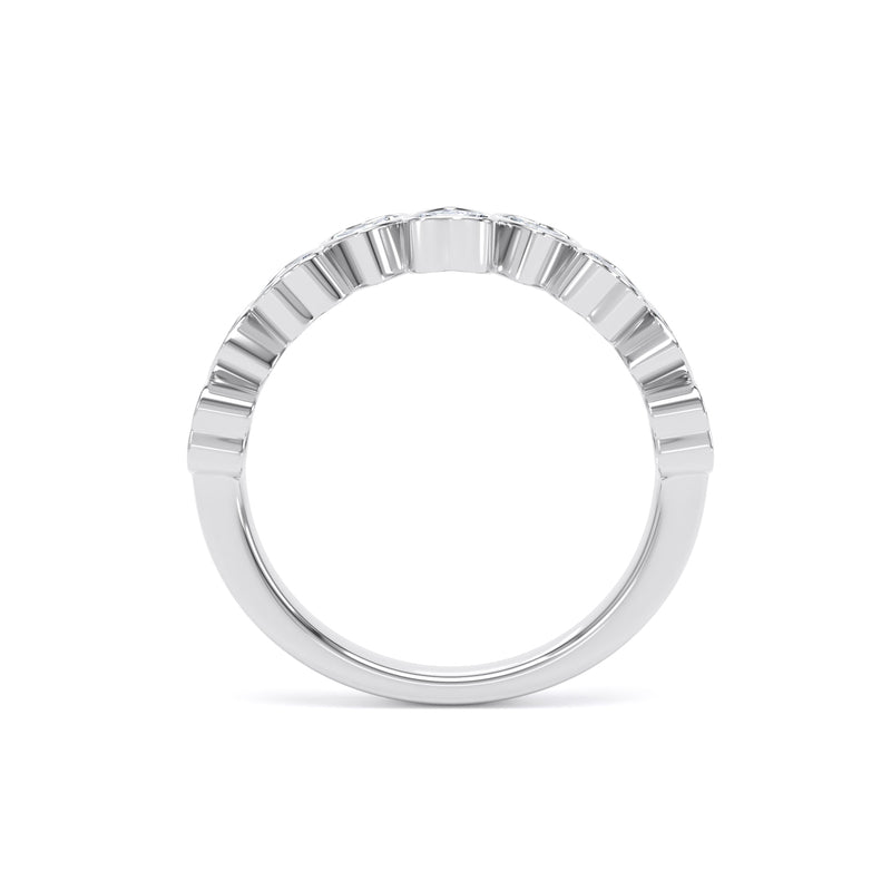 Heart Cut - Bezel Set Multistone Band (BZH)