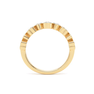 Heart Cut - Bezel Set Multistone Band (BZH)