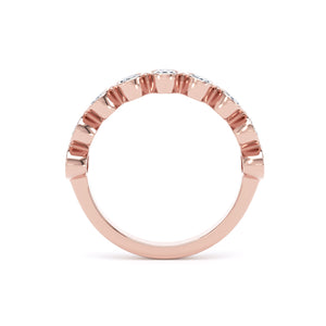 Oval Cut - Bezel Set Multistone Band (BZO)