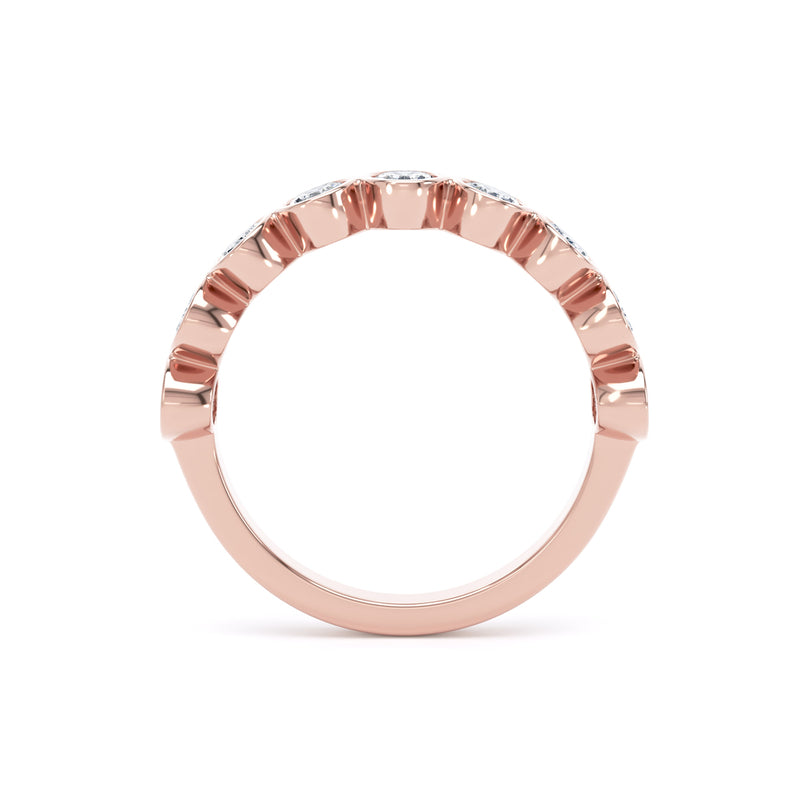 Oval Cut - Bezel Set Multistone Band (BZO)