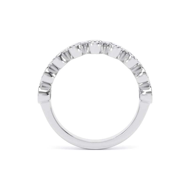Oval Cut - Bezel Set Multistone Band (BZO)
