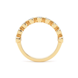 Oval Cut - Bezel Set Multistone Band (BZO)