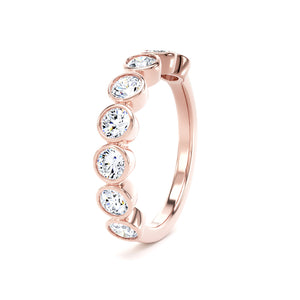Round Brilliant - Bezel Set Multistone Band (BZR)