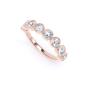 Round Brilliant - Bezel Set Multistone Band (BZR)