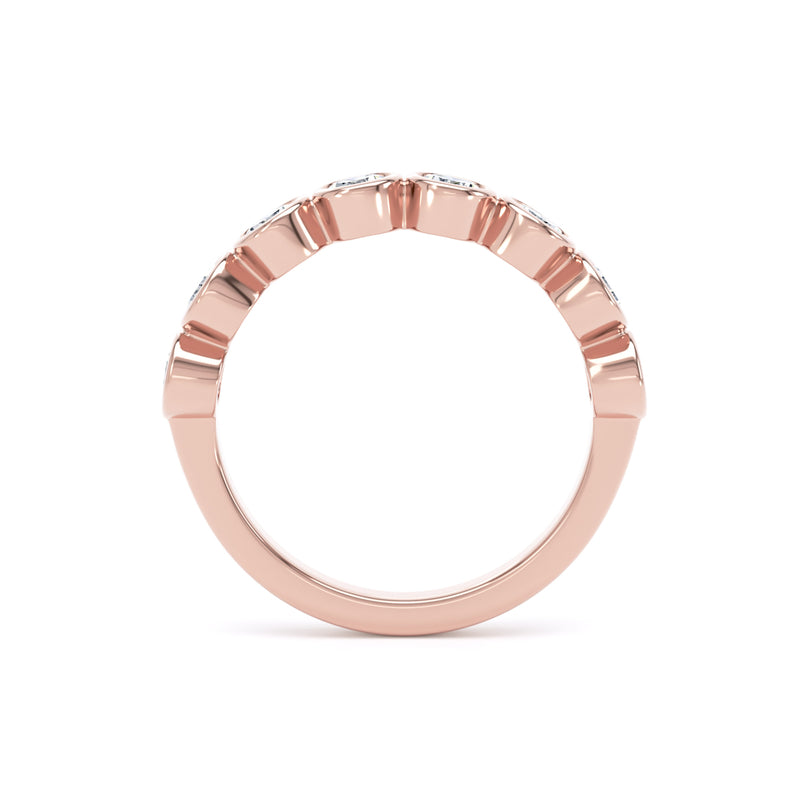 Round Brilliant - Bezel Set Multistone Band (BZR)