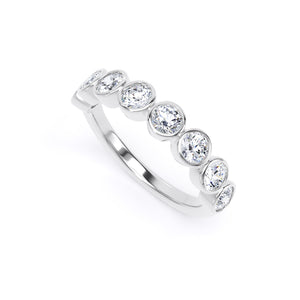 Round Brilliant - Bezel Set Multistone Band (BZR)