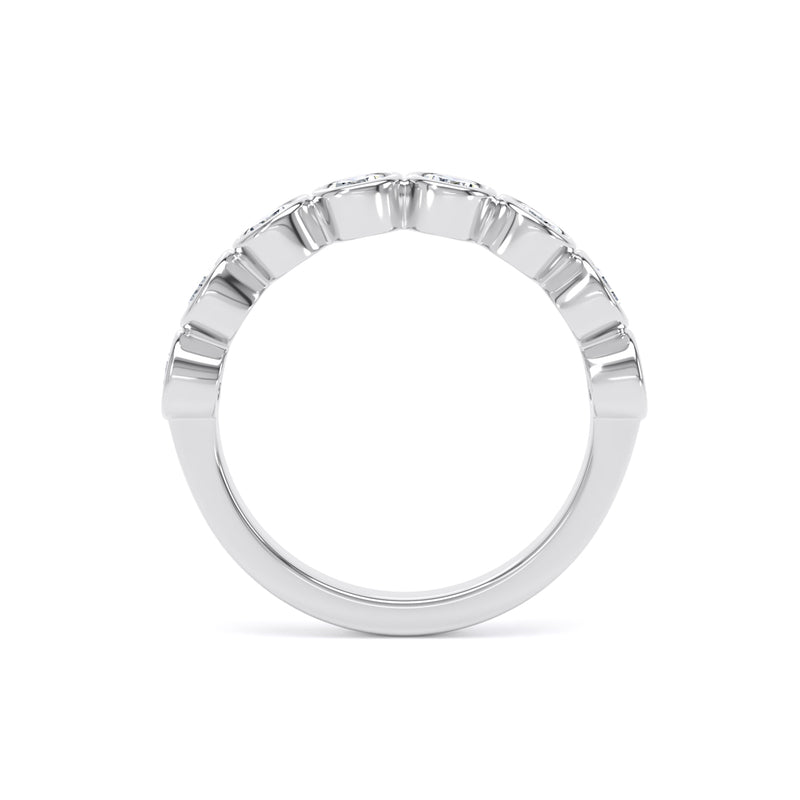 Round Brilliant - Bezel Set Multistone Band (BZR)