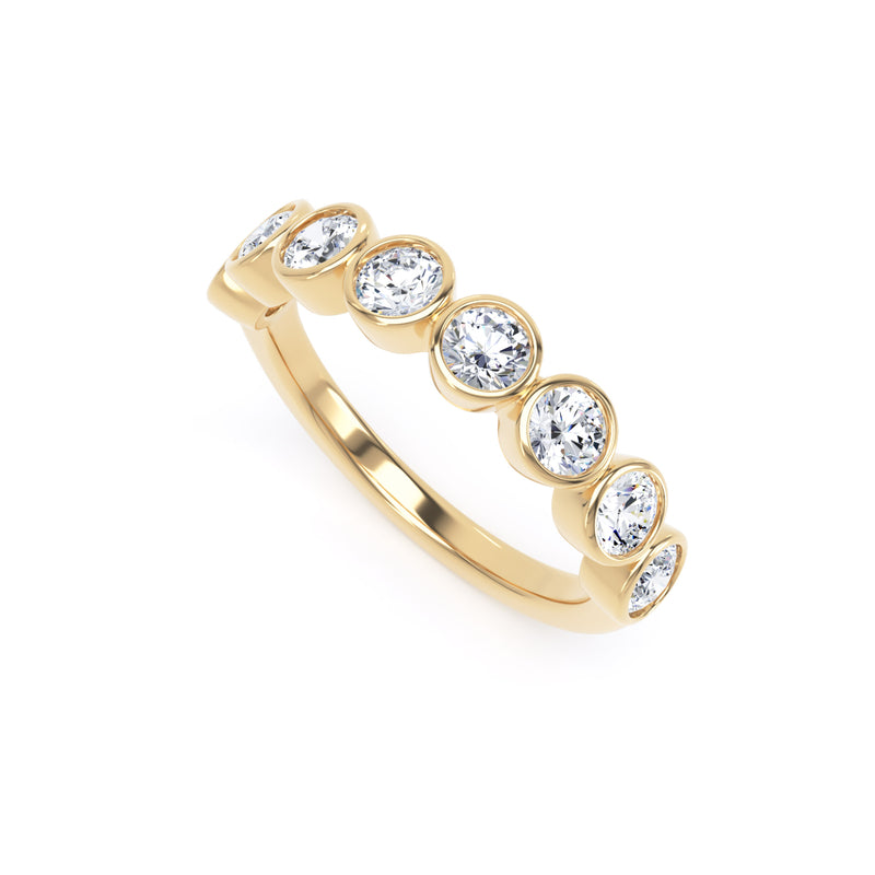 Round Brilliant - Bezel Set Multistone Band (BZR)