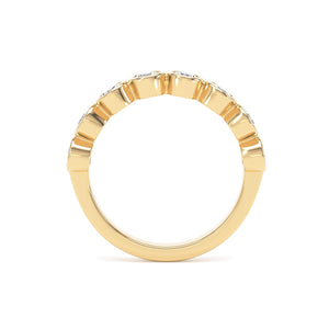 Round Brilliant - Bezel Set Multistone Band (BZR)