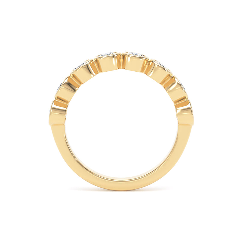 Round Brilliant - Bezel Set Multistone Band (BZR)