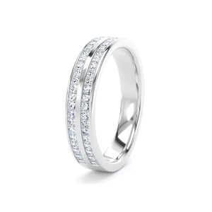 4MM Width Band Princess Cut - Double Row Channel (DPC)