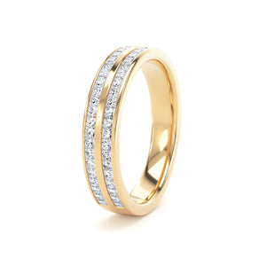4MM Width Band Princess Cut - Double Row Channel (DPC)