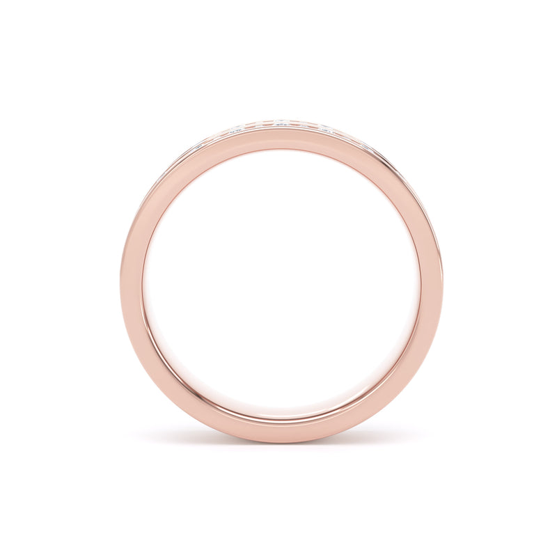 4MM Width Band Round Brilliant & Baguette - Double Row Channel (DRB)