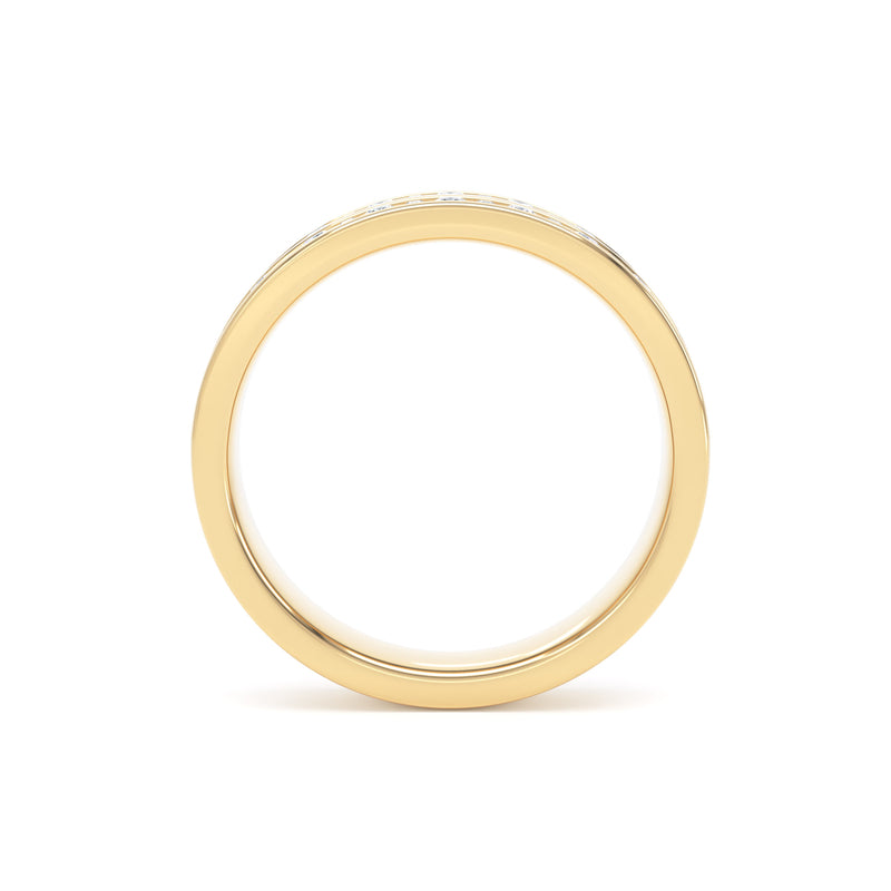 4MM Width Band Round Brilliant & Baguette - Double Row Channel (DRB)