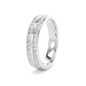 4MM Width Band Round Brilliant Cut - Double Row Channel (DRC)