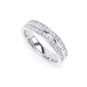 4MM Width Band Round Brilliant Cut - Double Row Channel (DRC)