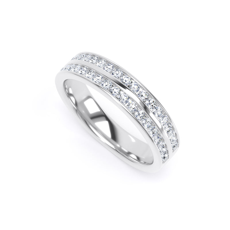4MM Width Band Round Brilliant Cut - Double Row Channel (DRC)