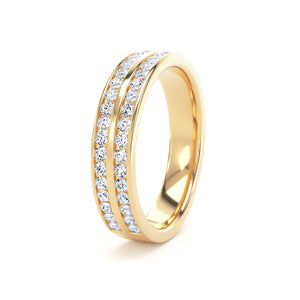 4MM Width Band Round Brilliant Cut - Double Row Channel (DRC)