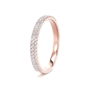 2.3MM Width Band Round Brilliant Cut - Double Row Claw (DRW)