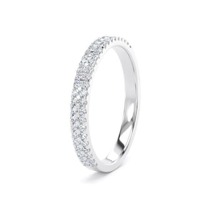 2.3MM Width Band Round Brilliant Cut - Double Row Claw (DRW)