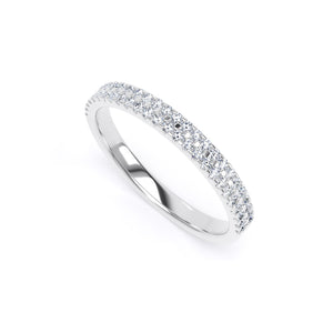 2.3MM Width Band Round Brilliant Cut - Double Row Claw (DRW)