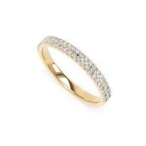2.3MM Width Band Round Brilliant Cut - Double Row Claw (DRW)