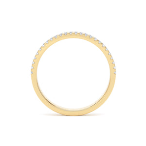 2.3MM Width Band Round Brilliant Cut - Double Row Claw (DRW)