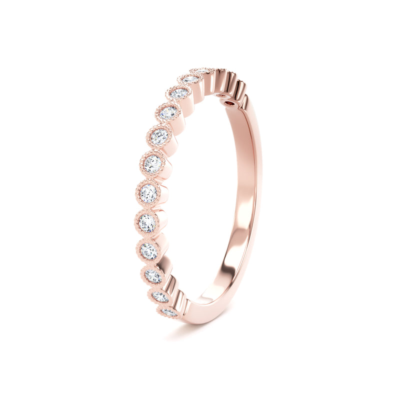 2MM Width Band Round Brilliant Cut - Millgrain Bezel (MBR)