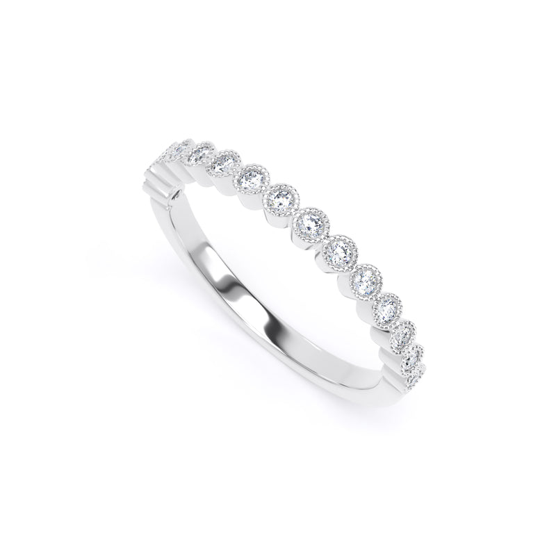 2MM Width Band Round Brilliant Cut - Millgrain Bezel (MBR)